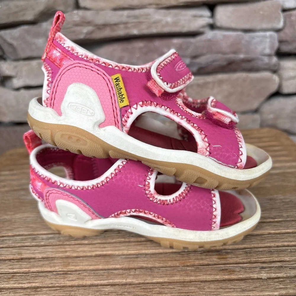 Keen Knotch Creek Toddler US 6 Open Toe Pink/White Water Sports/Hiking Sandals